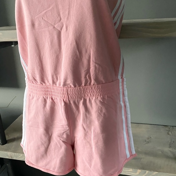 ADIDAS-3-STRIPES PINK ROMPER SIZE Girls L NWT - Picture 10 of 11